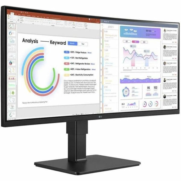 LG Ultrawide 34BQ77QC-B 34" Class Webcam WQHD Curved Screen LCD Monitor - 21:9 - Textured Black - Image 14