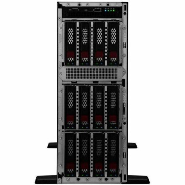 HPE SMART CHOICE ProLiant ML350 G11 4U Tower Server - 1 x Intel Xeon Silver 4410Y 2 GHz - 64 GB RAM - 960 GB SSD - (2 x 480GB) SSD Configuration - Serial Attached SCSI (SAS), Serial ATA Controller - Image 2