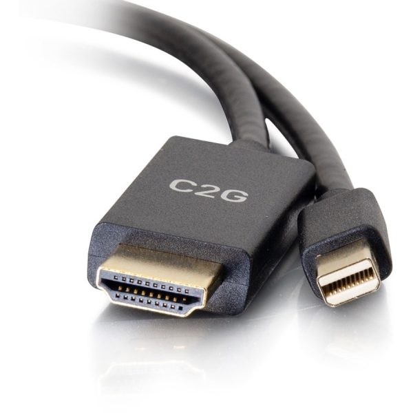 C2G 3ft Mini DisplayPort to HDMI Cable - Mini DP to HDMI Adapter - DisplayPort 1.2a HDMI 1.4b - 4K 30Hz - M/M - Image 4