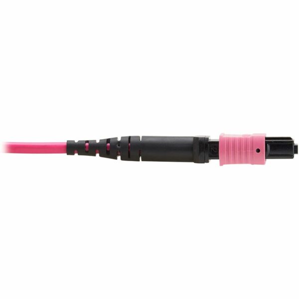 Eaton Tripp Lite Series 100G Multimode 50/125 OM4 Fiber Optic Cable (12F MTP/MPO-PC F/F), OFNP, Magenta, 3 m (9.8 ft.), TAA - Image 4