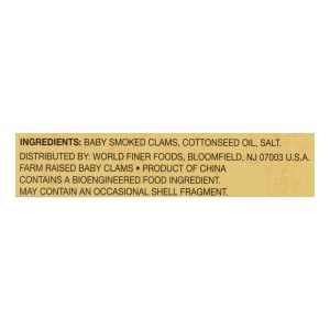 Reese Baby Clams - Smoked - 3.66 oz - Case of 10