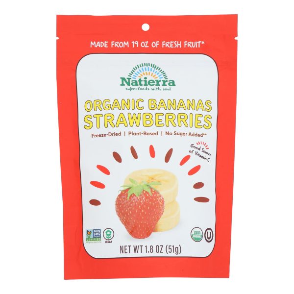 Natierra Freeze Dried - Bananas and Strawberries - Case of 12 - 1.8 oz. - Image 3