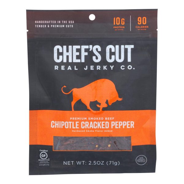 Chef's Cut Real Steak Jerkey - Chipotle Cracked Pepper - Case of 8 - Image 2