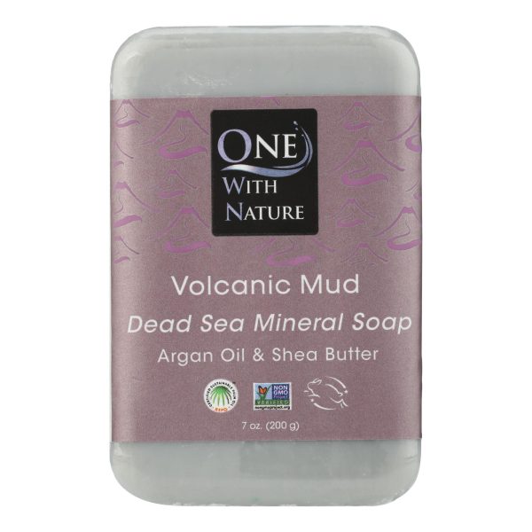 One With Nature - Bar Soap Volcanic Mud - 1 Each 1-7 OZ