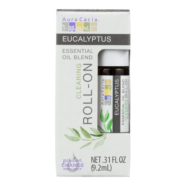 Aura Cacia - Roll On Essential Oil - Eucalyptus - Case of 4 - .31 oz - Image 2