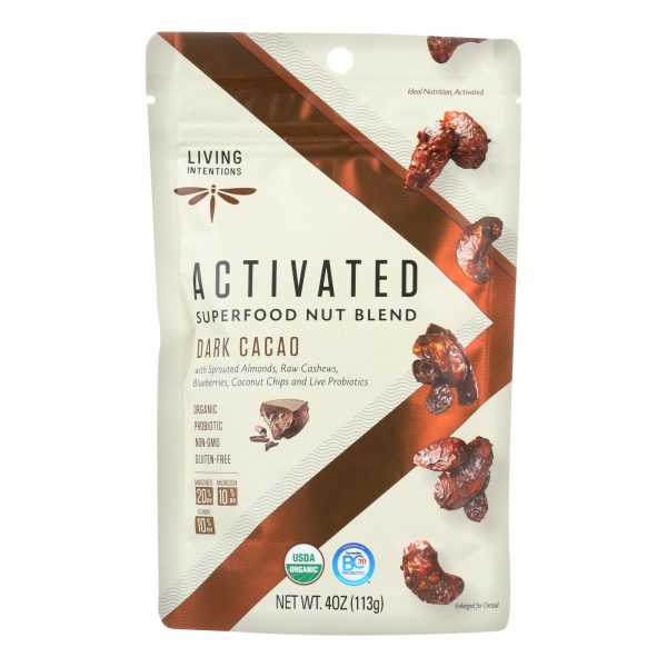Living Intentions Nut Blend - Sprouted - Dark Cacao - Case of 6 - 4 oz - Image 3
