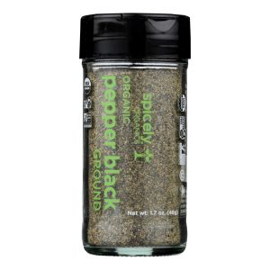 Spicely Organics - Organic Peppercorn - Black Ground - Case of 3 - 1.7 oz.