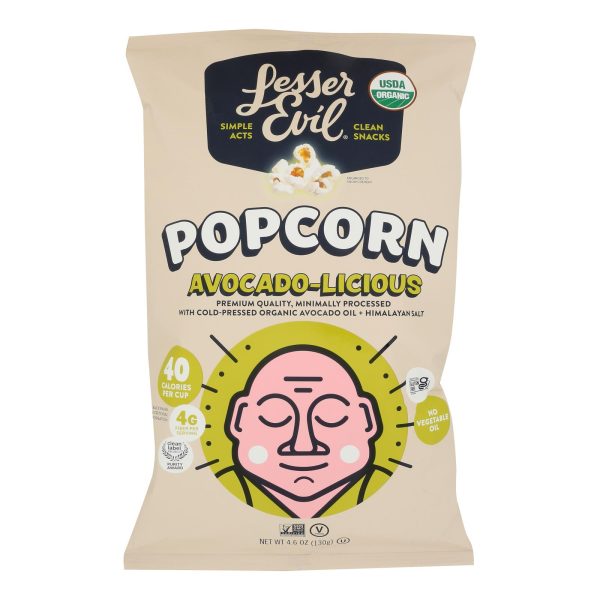 Lesser Evil - Popcorn Avocado-licious - Case of 12-4.6 OZ - Image 2