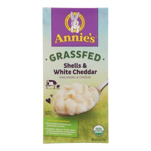Annies Homegrown Macaroni and Cheese - Organic - Grass Fed - Shells and White Cheddar - 6 oz - case of 12