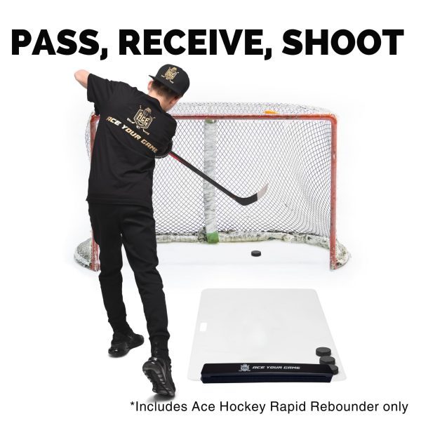 Rapid Rebounder   24  Double Sided Puck Passer for Passing and Shooting One Timers   Portable Passing Hockey Trainer   Two Sided Mounting Screws & Velcro Stickers Included - Image 3