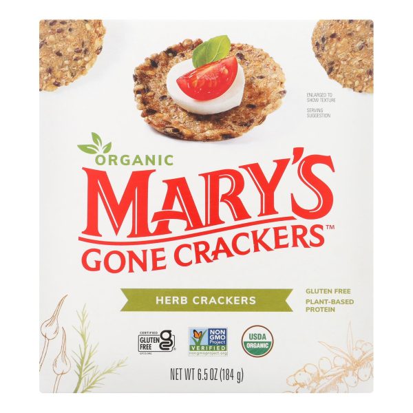 Mary's Gone Crackers Herb Crackers  - Case of 6 - 6.5 OZ - Image 3