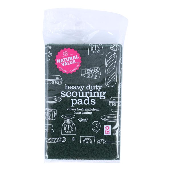 Natural Value Scouring Pad Sponge - Case of 24 - 2 Count