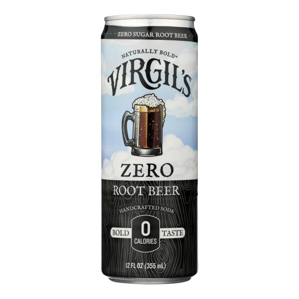 Virgil's - Soda Zero Sugar Root Beer Can - Case of 6-4/12 Fluid Ounces - Image 2