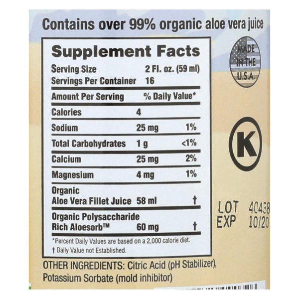 Lily of the Desert - Aloe Vera Juice - Inner Fillet - 32 fl oz - Image 3