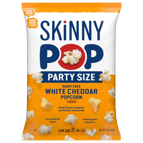 Skinnypop Popcorn - Pcrn Wht Ched Family Size - Case of 6-8 OZ