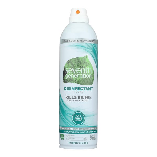Seventh Generation Spray Disinfectant - Eucalyptus Spearmint Thyme - Case of 8 - 13.9 oz