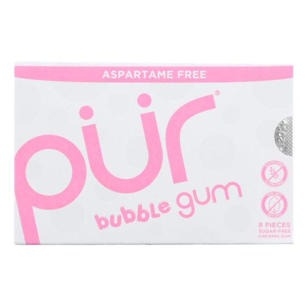 Pur Gum Bubble Gum - Sugar Free - Case of 12 - 9 count - Image 2