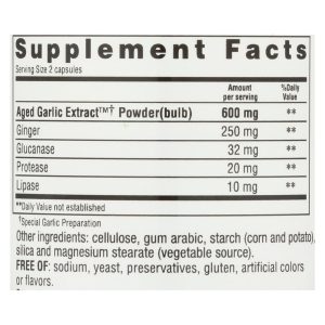 Kyolic - Aged Garlic Extract Candida Cleanse and Digestion Formula 102 - 100 Vegetarian Capsules