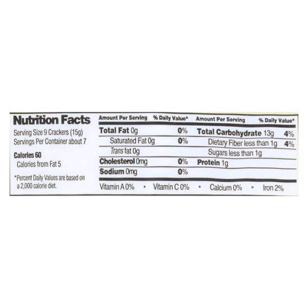 Edward and Sons Brown Rice Snaps - Unsalted Plain - Case of 12 - 3.5 oz. - Image 2