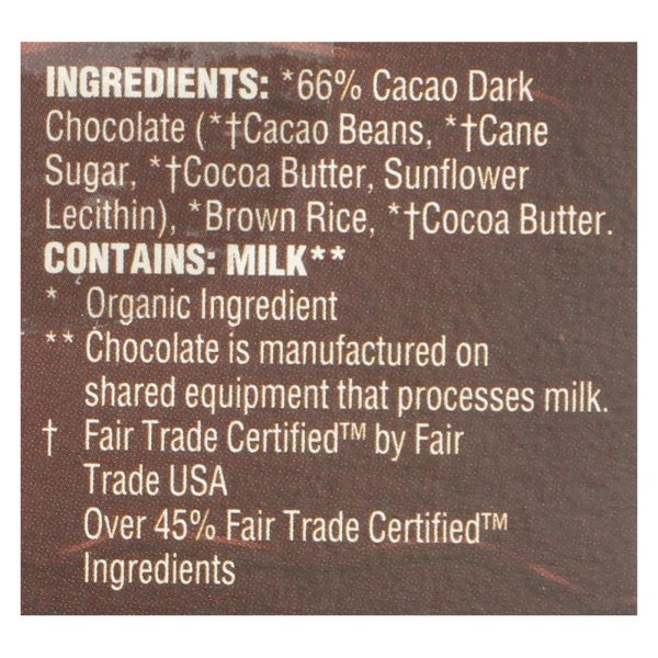 Lundberg Family Farms - Stackers Dark Chocolate - Case of 6 - 3.3 OZ - Image 3