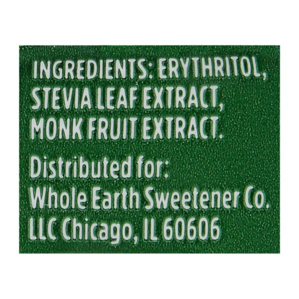 Whole Earth Sweetener Co - Sweetener Monkfrt Stevia - Case of 8-9.8 OZ