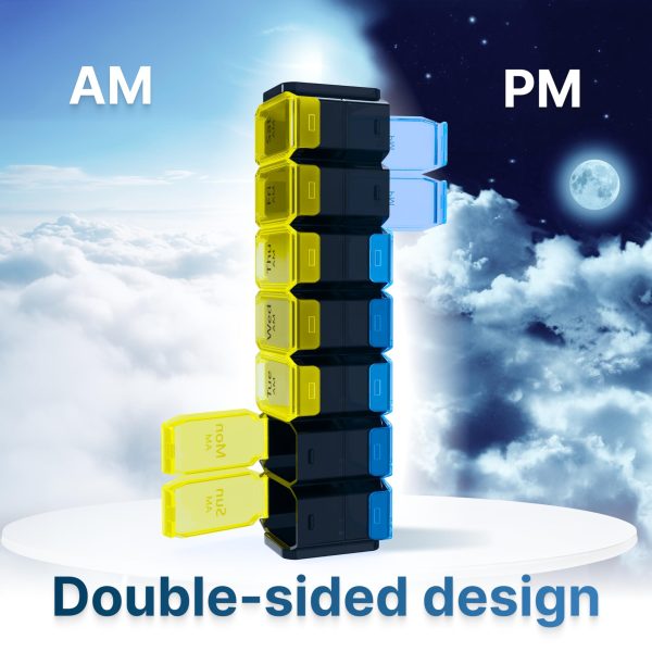 Extra Large Weekly Pill Organizer 2 Times a Day   Xl Pill Case Am Pm   Big Pill Box 7 Day Oversized Daily Vitamin Organizer Jumbo Pill Container Medicine Holder Twice a Day Supplement Dispenser - Image 3