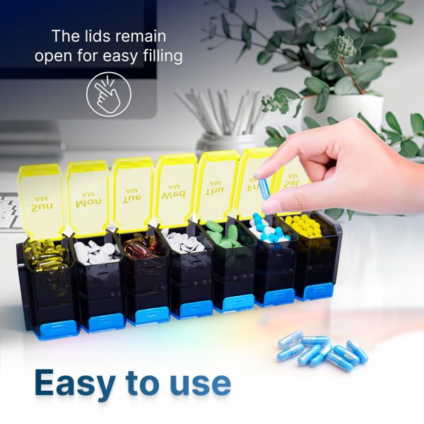 Extra Large Weekly Pill Organizer 2 Times a Day   Xl Pill Case Am Pm   Big Pill Box 7 Day Oversized Daily Vitamin Organizer Jumbo Pill Container Medicine Holder Twice a Day Supplement Dispenser - Image 6