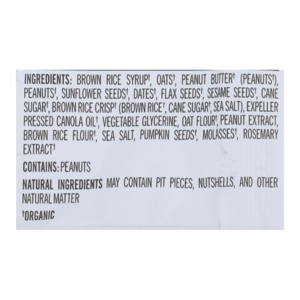 Probar Organic Peanut Butter Bar - Case of 12 - 3 oz