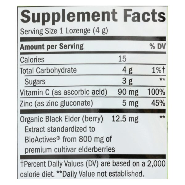 Nature's Way Sambucus Mint Flavored Zinc Lozenges  - 1 Each - 24 CT - Image 3