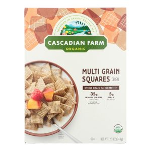 Cascadian Farm Cereal - Organic - Multi-Grain Squares - 12.3 oz - case of 10
