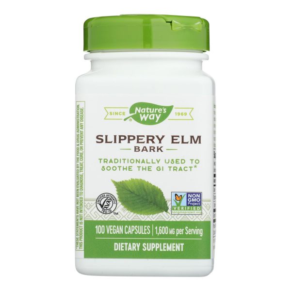 Nature's Way - Slippery Elm Bark - 100 Capsules - Image 2