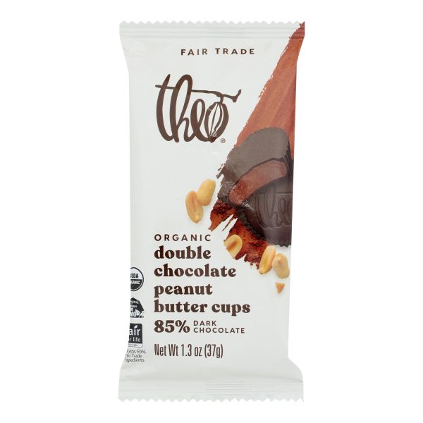 Theo Chocolate - Peanut Butter CupDouble Chocolate - Case of 12-1.3 OZ - Image 2
