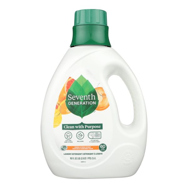 Seventh Generation - Liquid Laundry Fresh Citrus - Case of 4-90 FZ