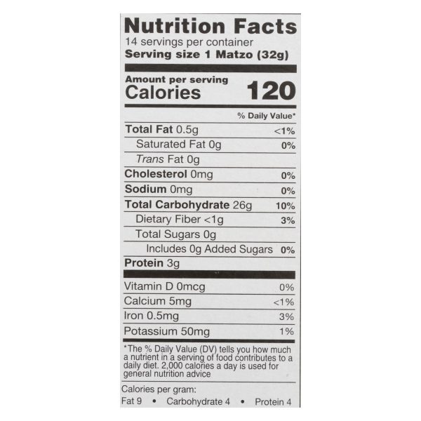 Manischewitz - Matzo 1S - Case of 30 - 1 lb. - Image 2
