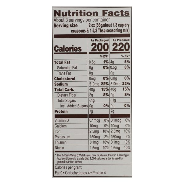 Near East Couscous Mix - Herb Chicken - Case of 12 - 5.7 oz. - Image 2
