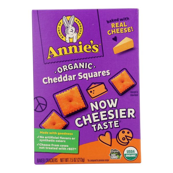Annie's Homegrown - Cracker  Chedder Sqrs - Case of 12-7.5 oz. - Image 2
