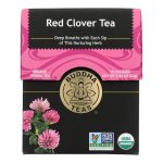 Buddha Teas - Organic Tea - Red Clover - Case of 6 - 18 Count