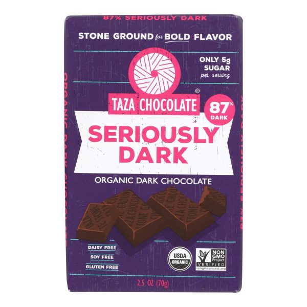 Taza Chocolate - Bar Seriously Dark - Case of 10 - 2.5 OZ - Image 2