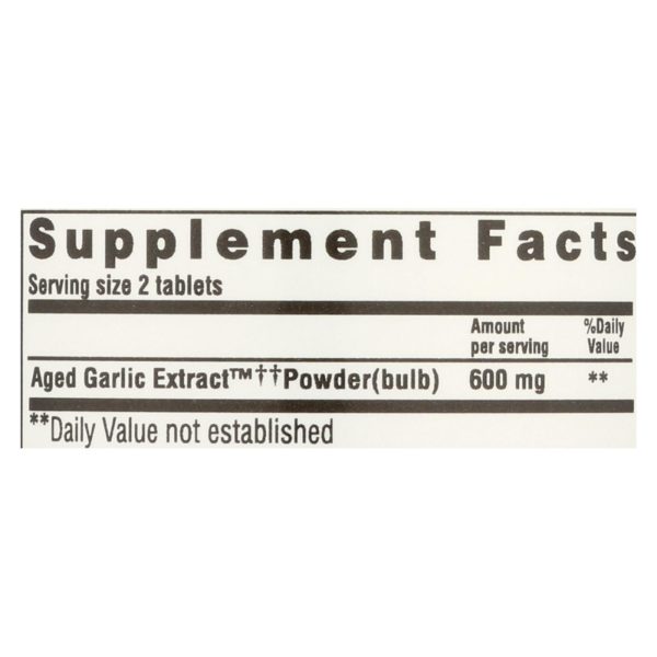 Kyolic - Aged Garlic Extract Cardiovascular Formula 100 - 100 Tablets - Image 3