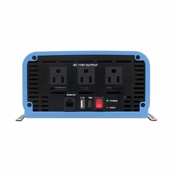 Eaton Tripp Lite Series 1500W Compact Power Inverter - 3x 5-15R, USB Charging, Pure Sine Wave, Wired Remote - Image 2