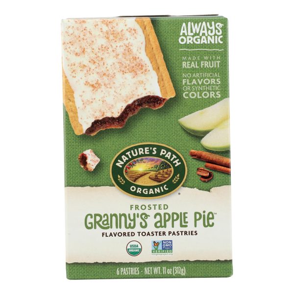 Nature's Path Organic Frosted Toaster Pastries - Granny's Apple Pie - Case of 12 - 11 oz.