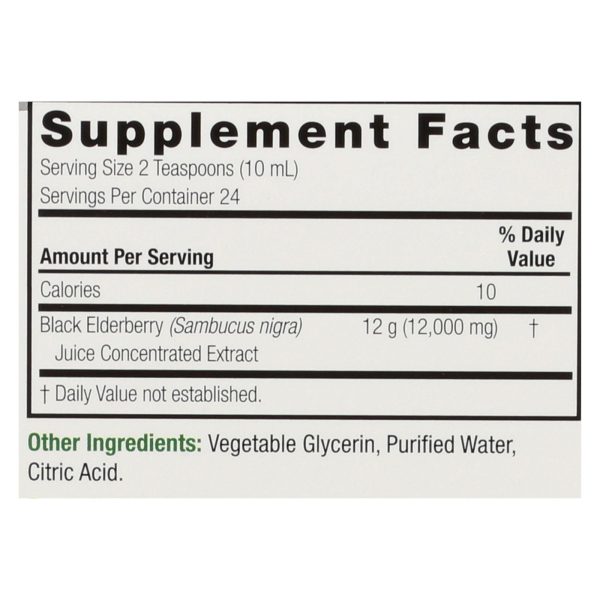 Nature's Answer - Sambucus nigra Black Elder Berry Extract - 8 fl oz - Image 3