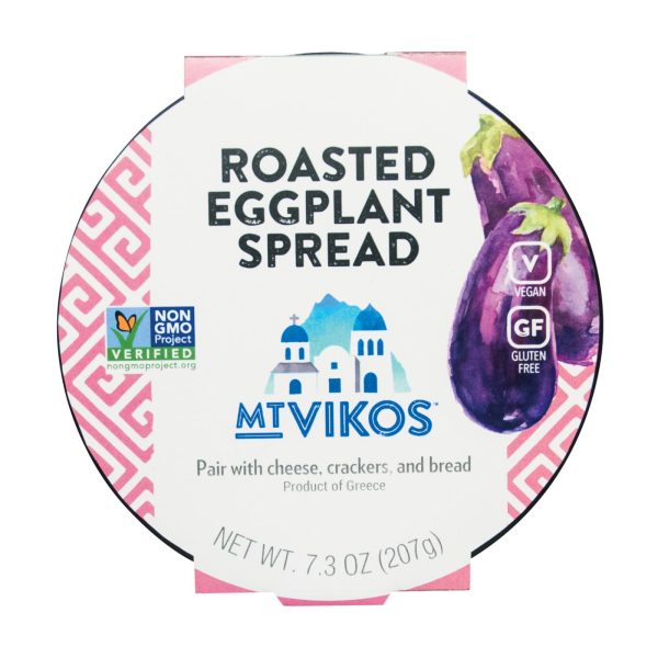 Mt Vikos Roasted Eggplant Spread - Case of 6 - 7.3 OZ - Image 3