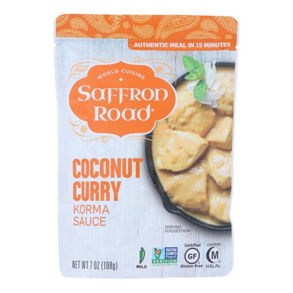 Saffron Road Korma Sauce - Coconut Curry - Case of 8 - 7 oz. - Image 3
