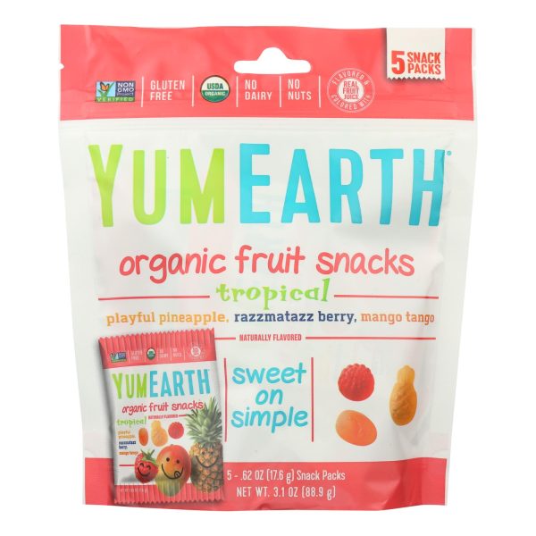 Yumearth Organics Organic - Raspberry - Pineapple - Mango - Case of 12 - 3.1 oz. - Image 3
