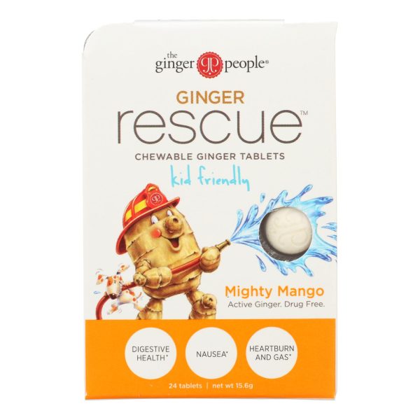 Ginger People Ginger Rescue for Kids - Mighty Mango - 24 Chewable Tablets - Case of 10 - Image 2
