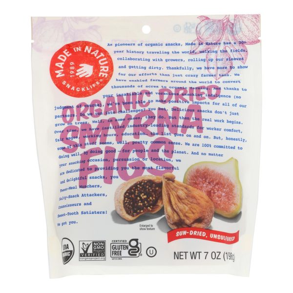 Made In Nature Dried Smyrna Figs  - Case of 6 - 7 OZ