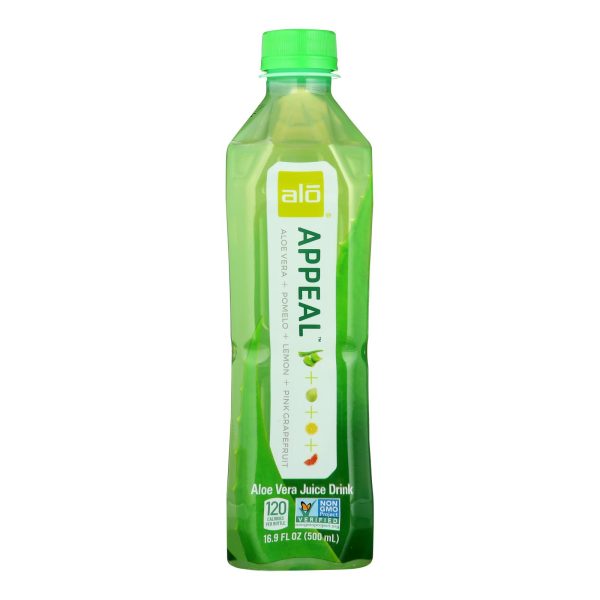 Alo Original Appeal Aloe Vera Juice Drink - Pomelo Lemon and Pink Grapefruit - Case of 12 - 16.9 fl oz. - Image 3