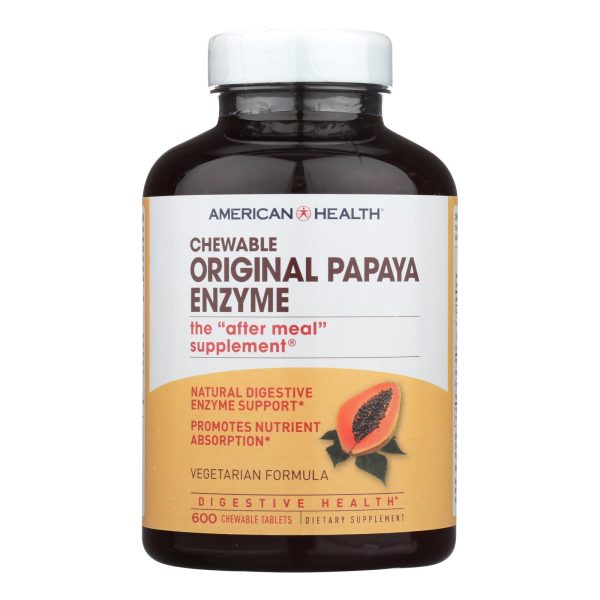American Health - Original Papaya Enzyme Chewable - 600 Tablets - Image 2