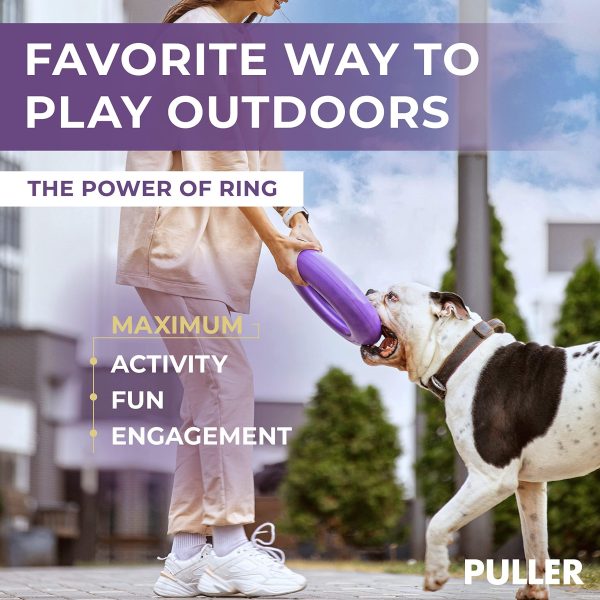 Puller Outdoor Dog Ring Toys   Dog Fetch Toy & Tug of War Dog Toy for Small Medium Large Dogs   Dog Ball & Soft Dog Frisbee Alt   Outside Dog Yard Toys   Big Dog Pull Toy   Best Dog Exercise Equipment - Image 3